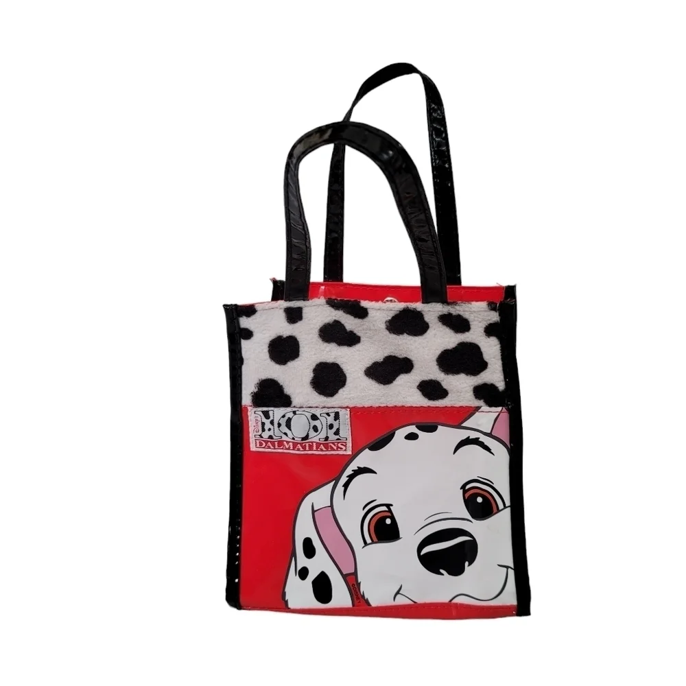 VTG 101 Dalmatians Fuzzy‎ Faux Fur Trim Kids Handbag